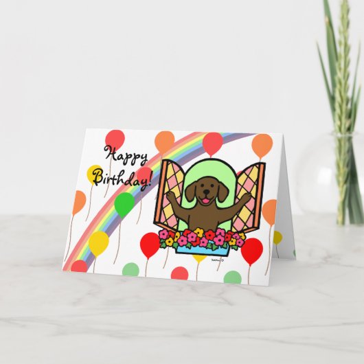 De Kaart van de Verjaardag van Labrador van de (Voorkant)