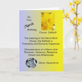 De Kaart van de Verjaardag van maart - Gele narcis (Gele Bloem)