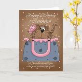 De Kaart van de Verjaardag van Mamaw - de Kat van (Gele Bloem)