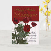 De Kaart van de Verjaardag van Mamaw - Rozen (Gele Bloem)