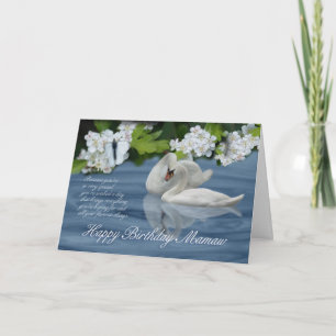 De Kaart van de Verjaardag van Mamaw - Zwanen en