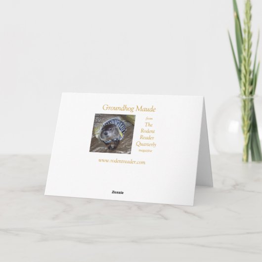 De Kaart van de Verjaardag van Maude van Groundhog (Achterkant)