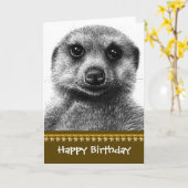 De Kaart van de Verjaardag van Meerkat (Gele Bloem)