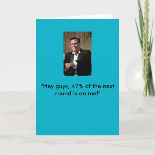 De Kaart van de Verjaardag van Mitt Romney (Voorkant)