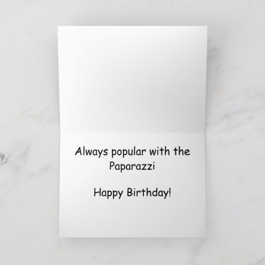 De Kaart van de Verjaardag van Paparazzi van de (Binnen)