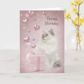 De Kaart van de Verjaardag van Ragdoll (Gele Bloem)