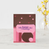 De Kaart van de Verjaardag van strepen en van (Gele Bloem)