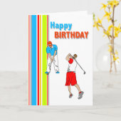 De Kaart van de Verjaardag van Themed van het golf (Gele Bloem)