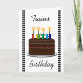 De Kaart van de Verjaardag van tweelingen (Voorkant)