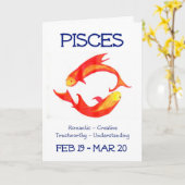 "De Kaart van de Verjaardag van Vissen (Gele Bloem)