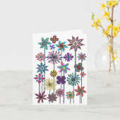 De Kaart van de Verjaardag van vuurraderen (Gele Bloem)