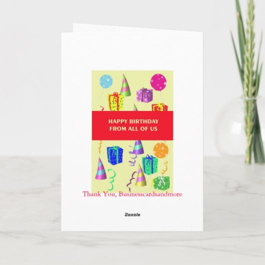 De Kaart van de verjaardag van wij allemaal (Achterkant)