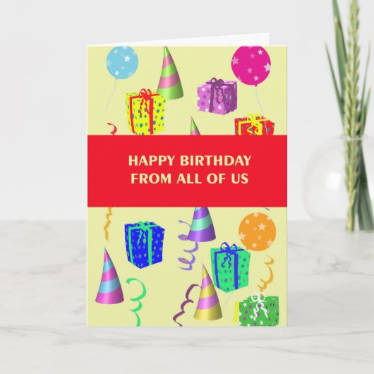 De Kaart van de verjaardag van wij allemaal (Voorkant)