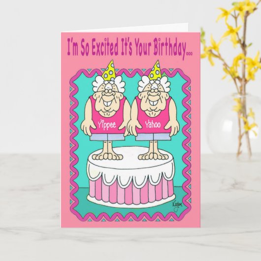 De Kaart van de Verjaardag van YIPEE YAHOO (Gele Bloem)