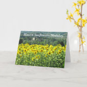 De Kaart van de Verjaardag van zonnebloemen (Gele Bloem)