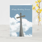 De Kaart van de verjaardag voor Diaken met Kruis (Gele Bloem)