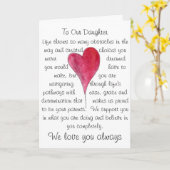 De kaart van de verjaardag voor dochter met hart (Gele Bloem)