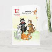 De Kaart van de verjaardag voor een 12 yr-old (Voorkant)