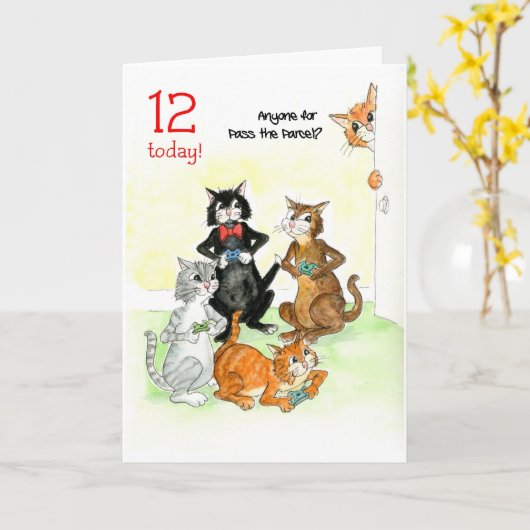 De Kaart van de verjaardag voor een 12 yr-old (Gele Bloem)