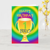 De kaart van de verjaardag voor een aantal 1 broer (Gele Bloem)