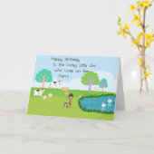 De Kaart van de verjaardag voor een kind van het B (Gele Bloem)