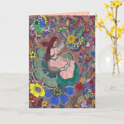 De Kaart van de verjaardag voor een Minnaar van (Gele Bloem)