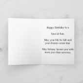 De Kaart van de verjaardag voor Zoon (Binnen)