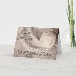 De kaart van de verjaardag voor zuster