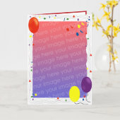 de kaart van de verjaardagsfoto (Gele Bloem)