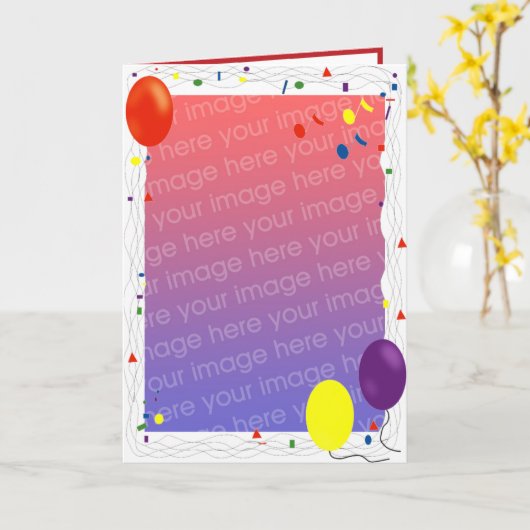 de kaart van de verjaardagsfoto (Gele Bloem)