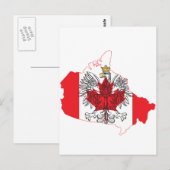 De Kaart van de Vlag van Polen Canada (Voorkant / Achterkant)