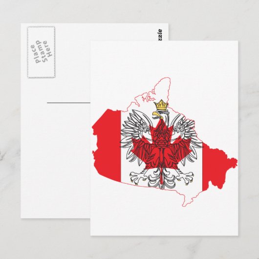 De Kaart van de Vlag van Polen Canada (Voorkant / Achterkant)