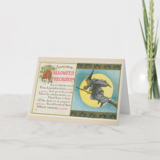De kaart van de Voorzorgsmaatregelen van Halloween (Voorkant)