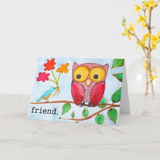 De kaart van de vriend (Gele Bloem)