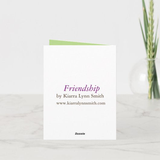 De Kaart van de vriendschap (Achterkant)