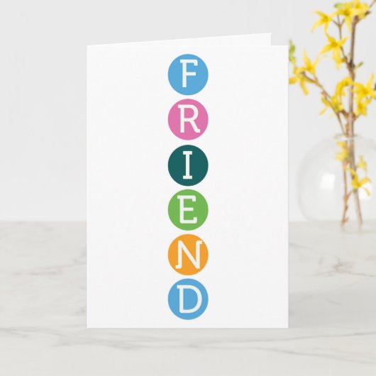 De Kaart van de vriendschap (Gele Bloem)