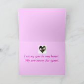 De Kaart van de vriendschap met tweelingrozen in (Binnen)