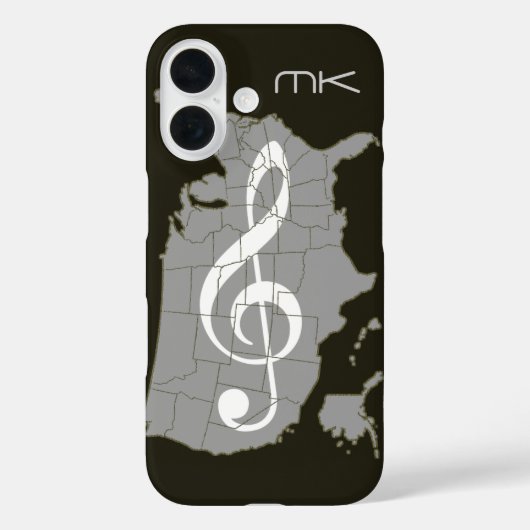 De kaart van de VS met een driehoeksplaat Case-Mate iPhone Case (Achterkant)