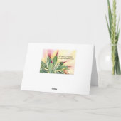 De Kaart van de Waterverf van Echeveria door Debra (Achterkant)