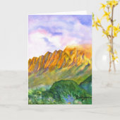 De Kaart van de Waterverf van Kauai van de Klippen (Gele Bloem)