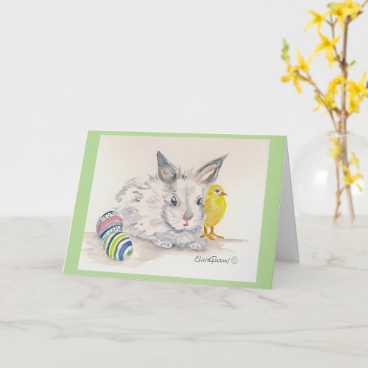 De Kaart van de Waterverf van Pasen van het (Gele Bloem)