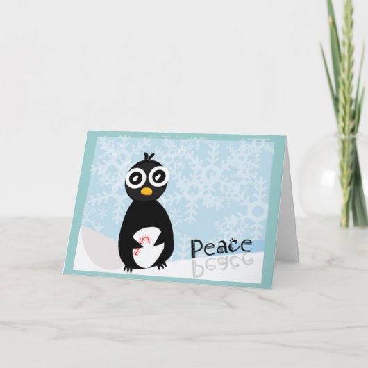 De Kaart van de Winter van de Vrede van de pinguïn (Voorkant)