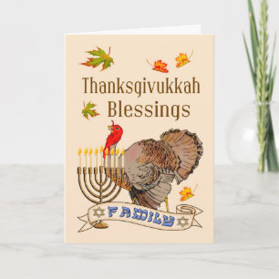 De Kaart van de Zegen van Thanksgivukkah - Turkije