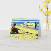 de kaart van de zimzalaverjaardag (Gele Bloem)