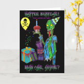 de kaart van de zombieverjaardag (spatie) (Gele Bloem)