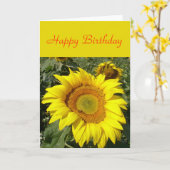 De kaart van de zonnebloem (Gele Bloem)