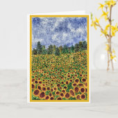 De kaart van de zonnebloem "van de Melkweg" (Gele Bloem)
