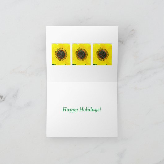 De Kaart van de Zonnebloem van de vakantie (Binnen)