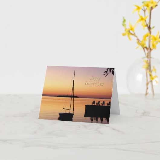 De Kaart van de Zonsondergang van vaderdag (Gele Bloem)