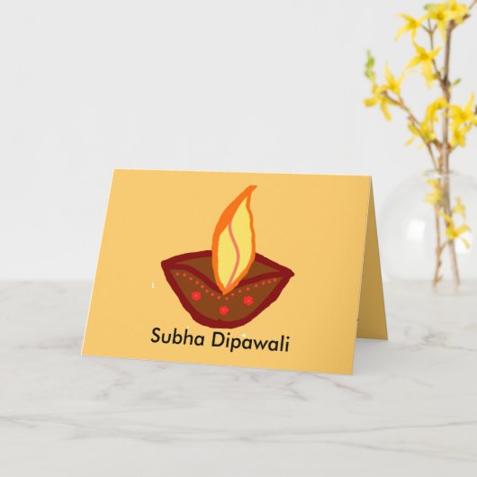 De Kaart van Diwali (Gele Bloem)